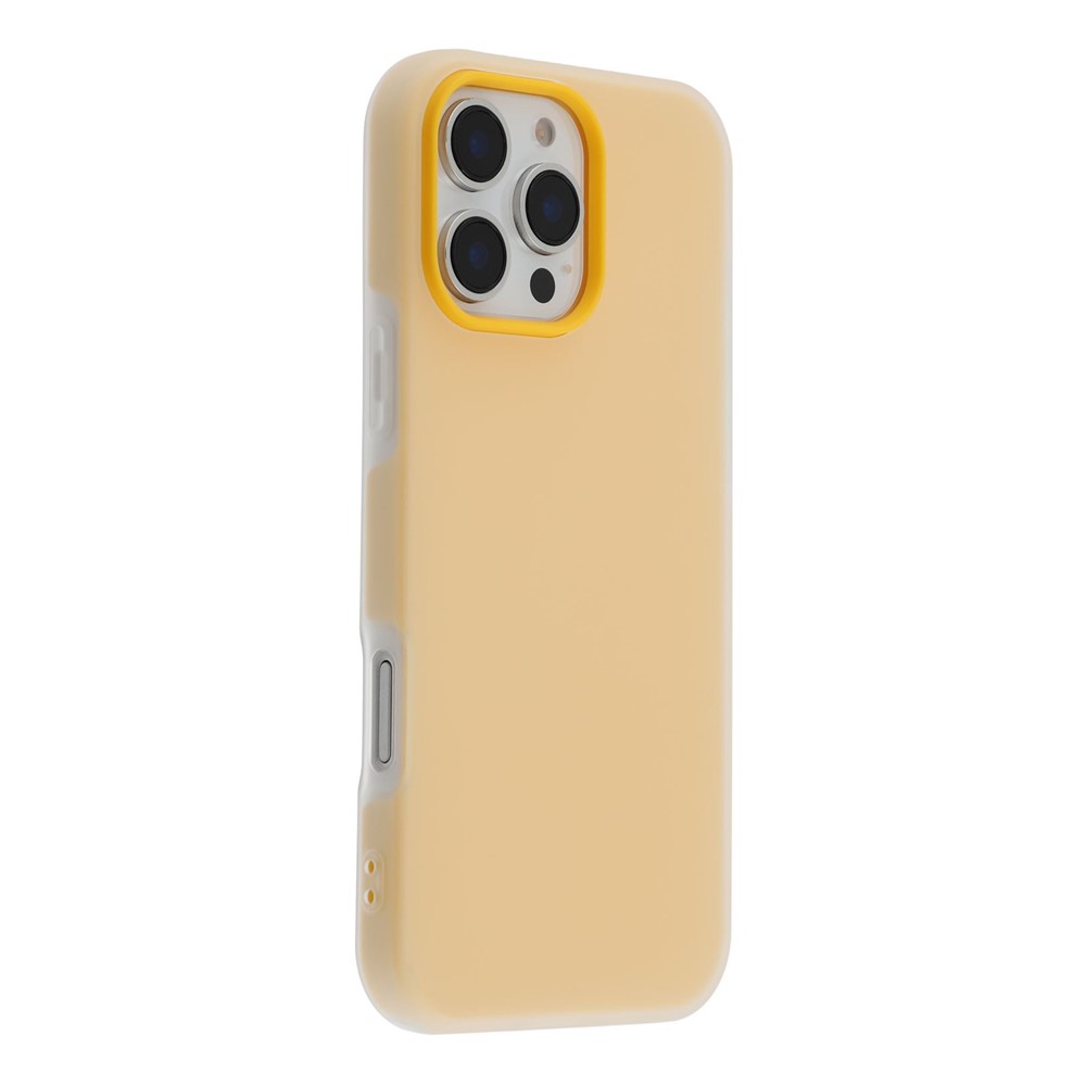 For iPhone 16 Pro Max Case 2 in 1 PC + TPU Frosted Phone Case Large Camera Cutout - Orange