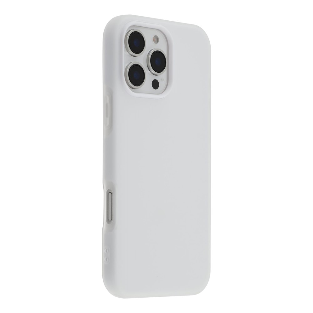 For iPhone 16 Pro Max Case 2 in 1 PC + TPU Frosted Phone Case Large Camera Cutout - White