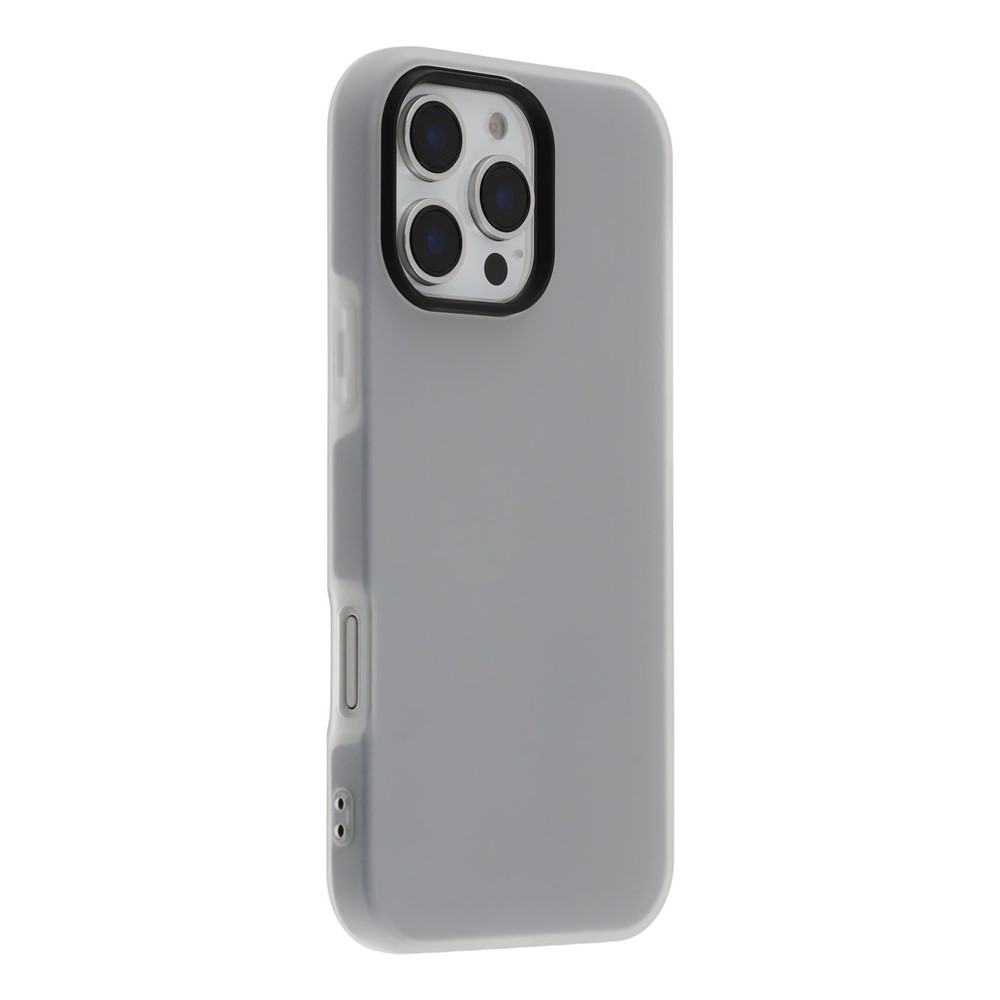 For iPhone 16 Pro Max Case 2 in 1 PC + TPU Frosted Phone Case Large Camera Cutout - Black