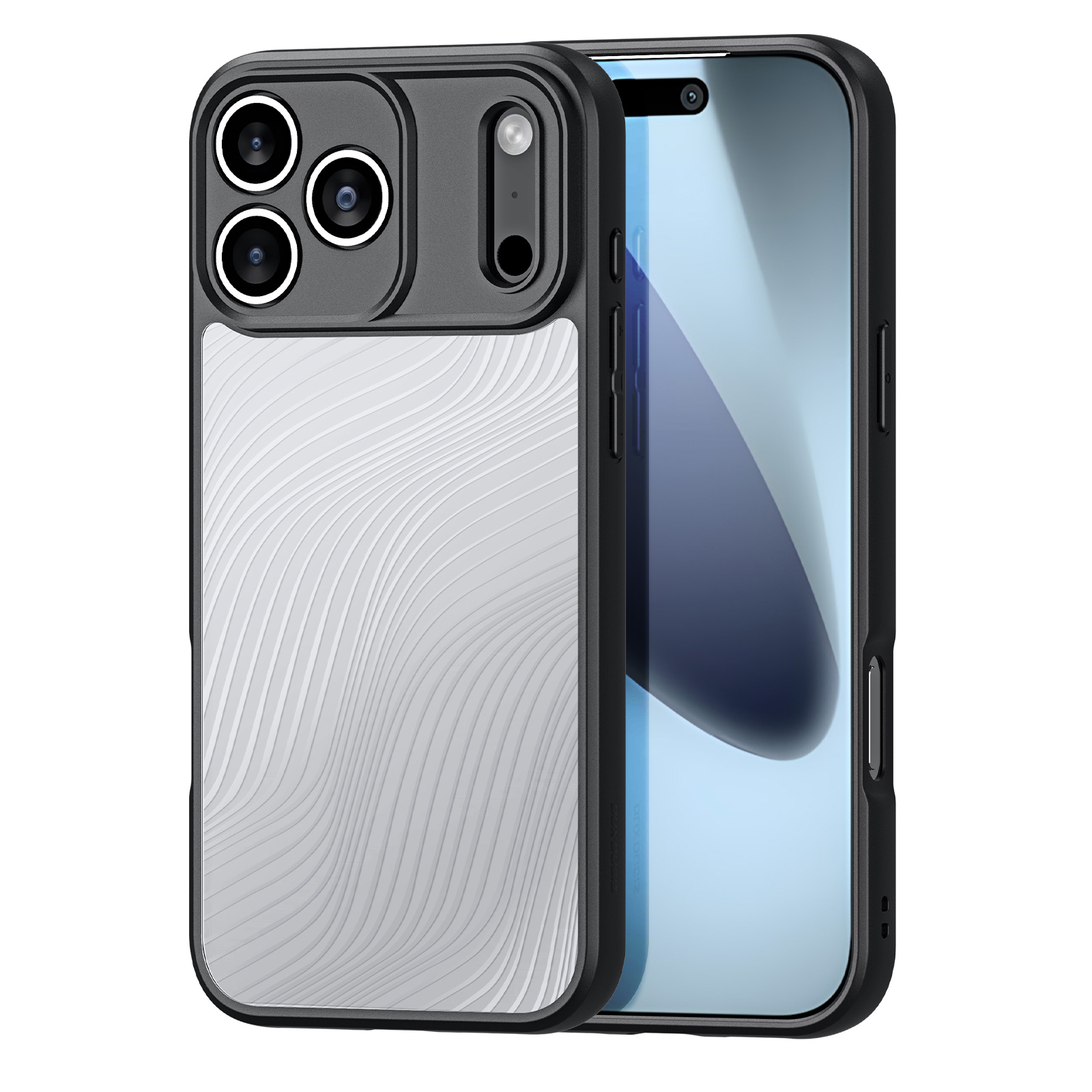 For iPhone 17 Pro Case DUX DUCIS Aimo Series TPU+PC Matte Drop-proof Phone Cover (REACH Certification) - Black