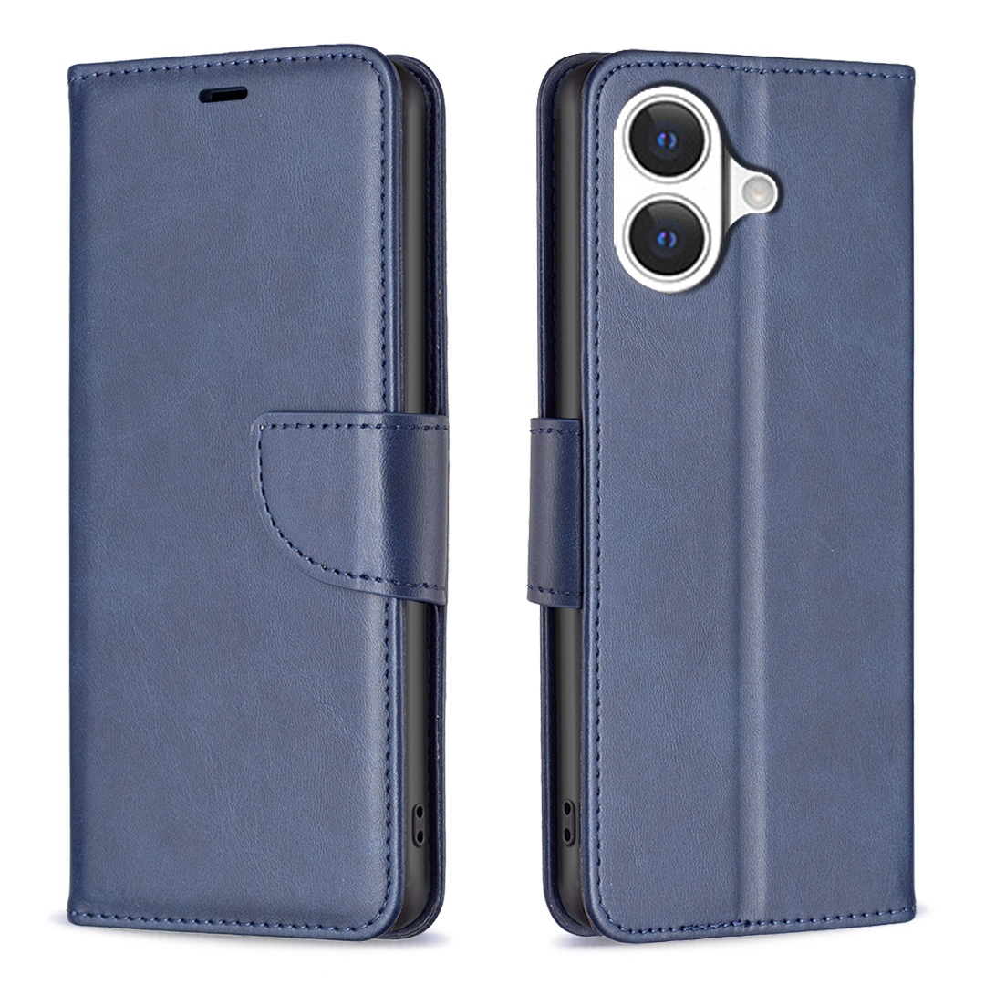 For iPhone 17 Case Shockproof PU Leather Cover with Wallet Card Slots - Blue