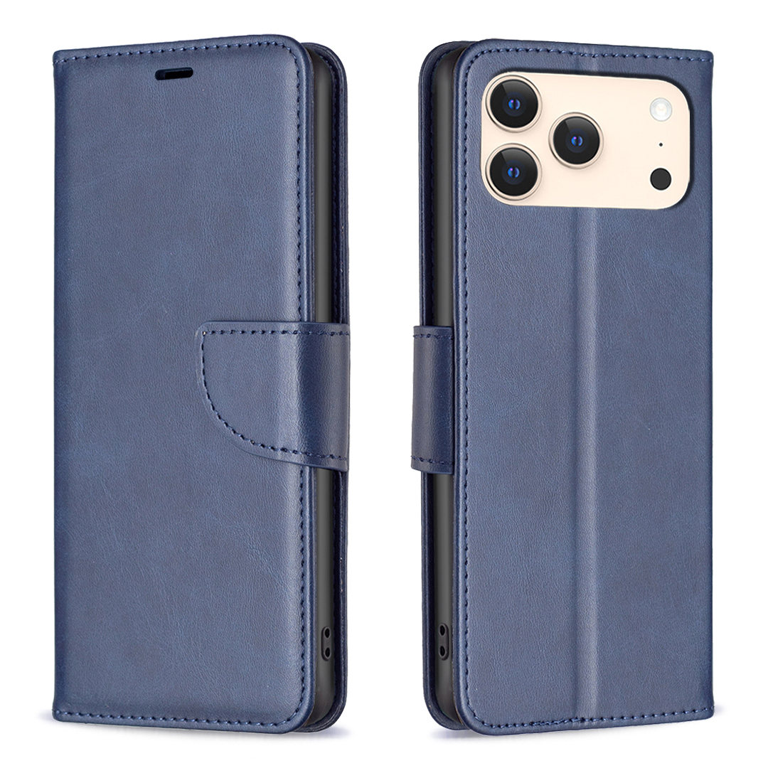 For iPhone 17 Pro Case Shockproof PU Leather Cover with Wallet Card Slots - Blue