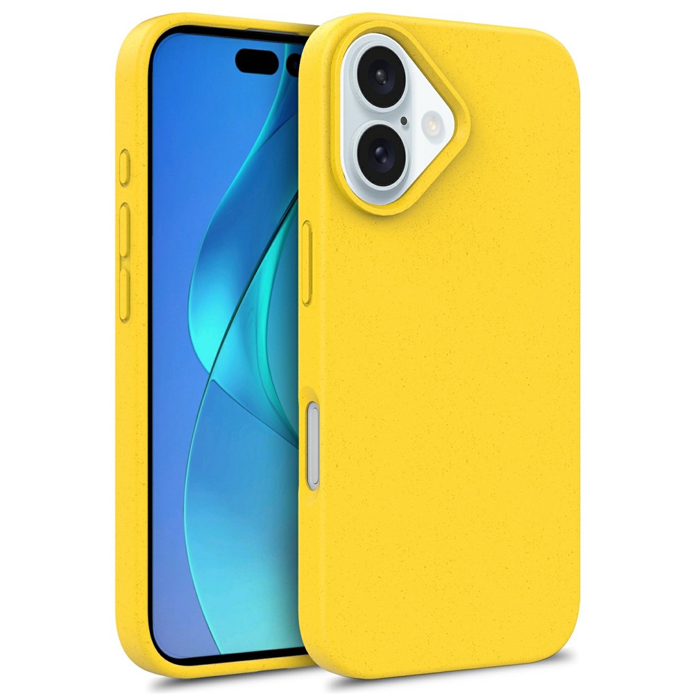 Bulk Purchasing For iPhone 16 Plus Case Biodegradable Wheat Straw + TPU Eco-Friendly Phone Cover - Yellow