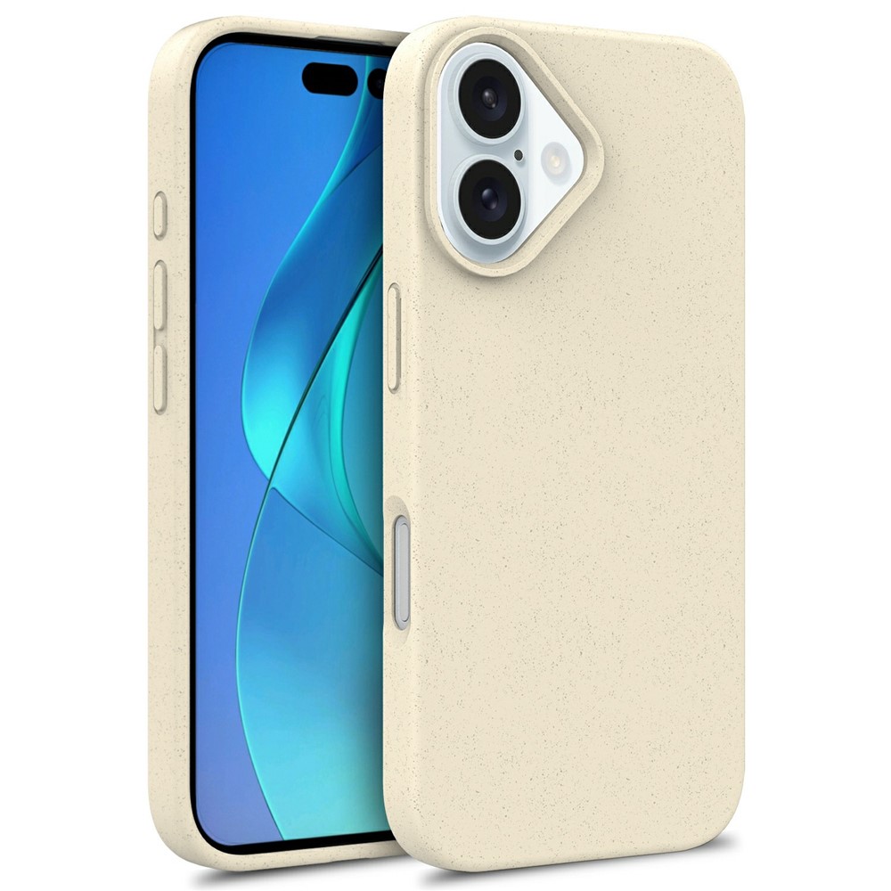 Bulk Purchasing For iPhone 16 Plus Case Biodegradable Wheat Straw + TPU Eco-Friendly Phone Cover - White