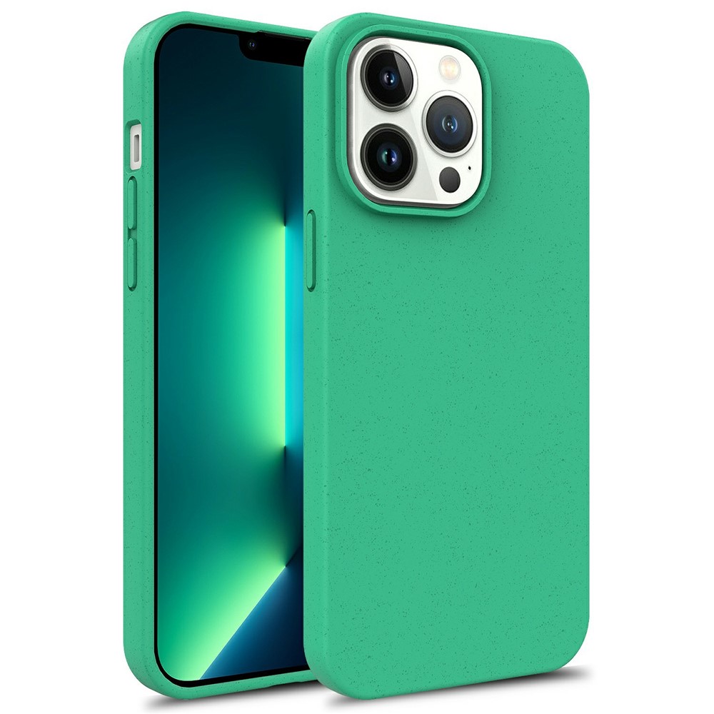 Bulk Purchasing For iPhone 15 Pro Case Biodegradable Wheat Straw + TPU Eco-Friendly Phone Cover - Mint Green