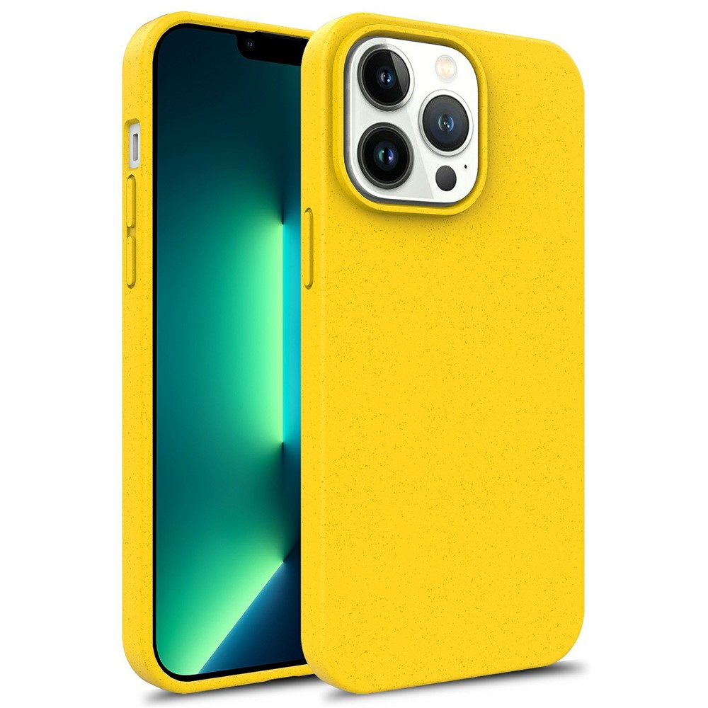 Bulk Purchasing For iPhone 15 Pro Max Case Biodegradable Wheat Straw + TPU Eco-Friendly Phone Cover - Yellow