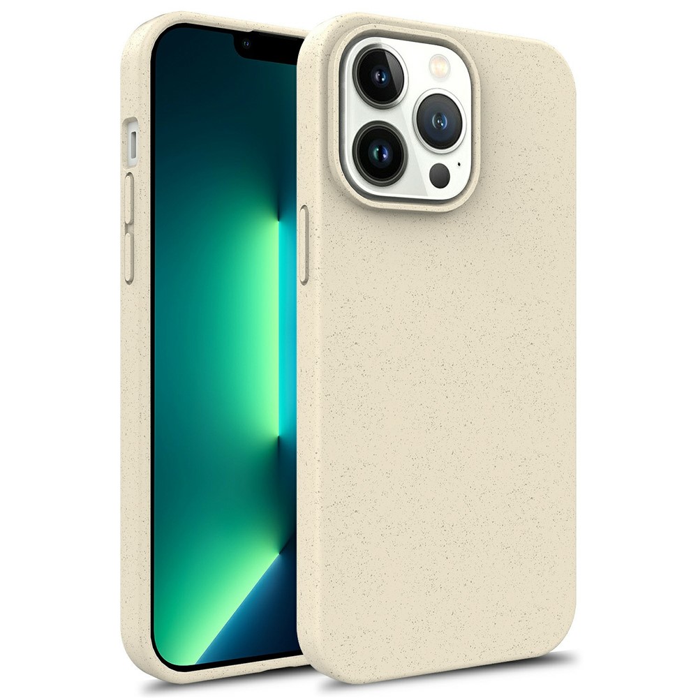 Bulk Purchasing For iPhone 15 Pro Max Case Biodegradable Wheat Straw + TPU Eco-Friendly Phone Cover - White