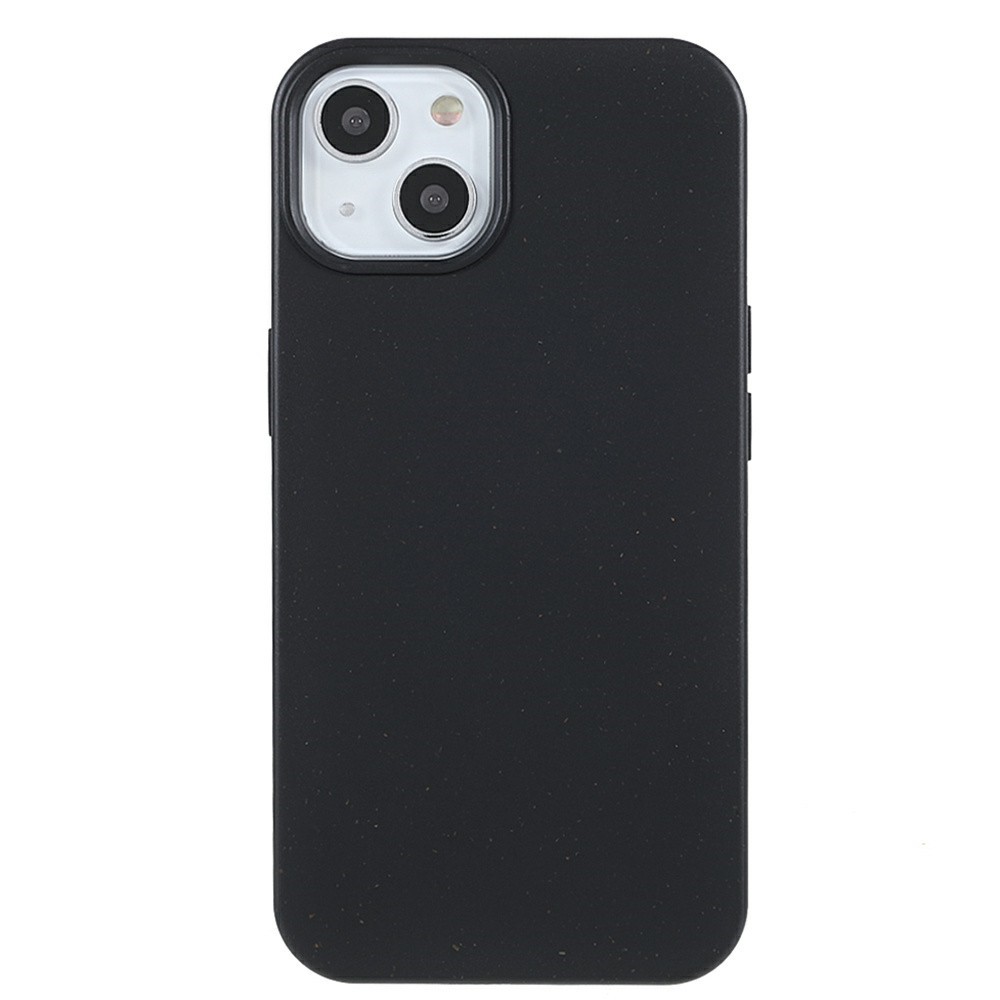 Bulk Purchasing For iPhone 15 Case Biodegradable Wheat Straw + TPU Eco-Friendly Phone Cover - Black