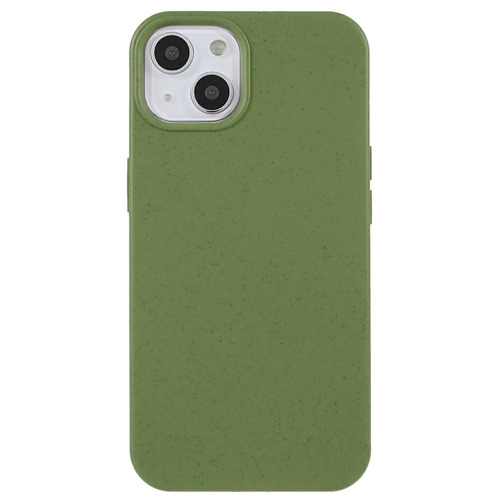 Bulk Purchasing For iPhone 15 Case Biodegradable Wheat Straw + TPU Eco-Friendly Phone Cover - Army Green