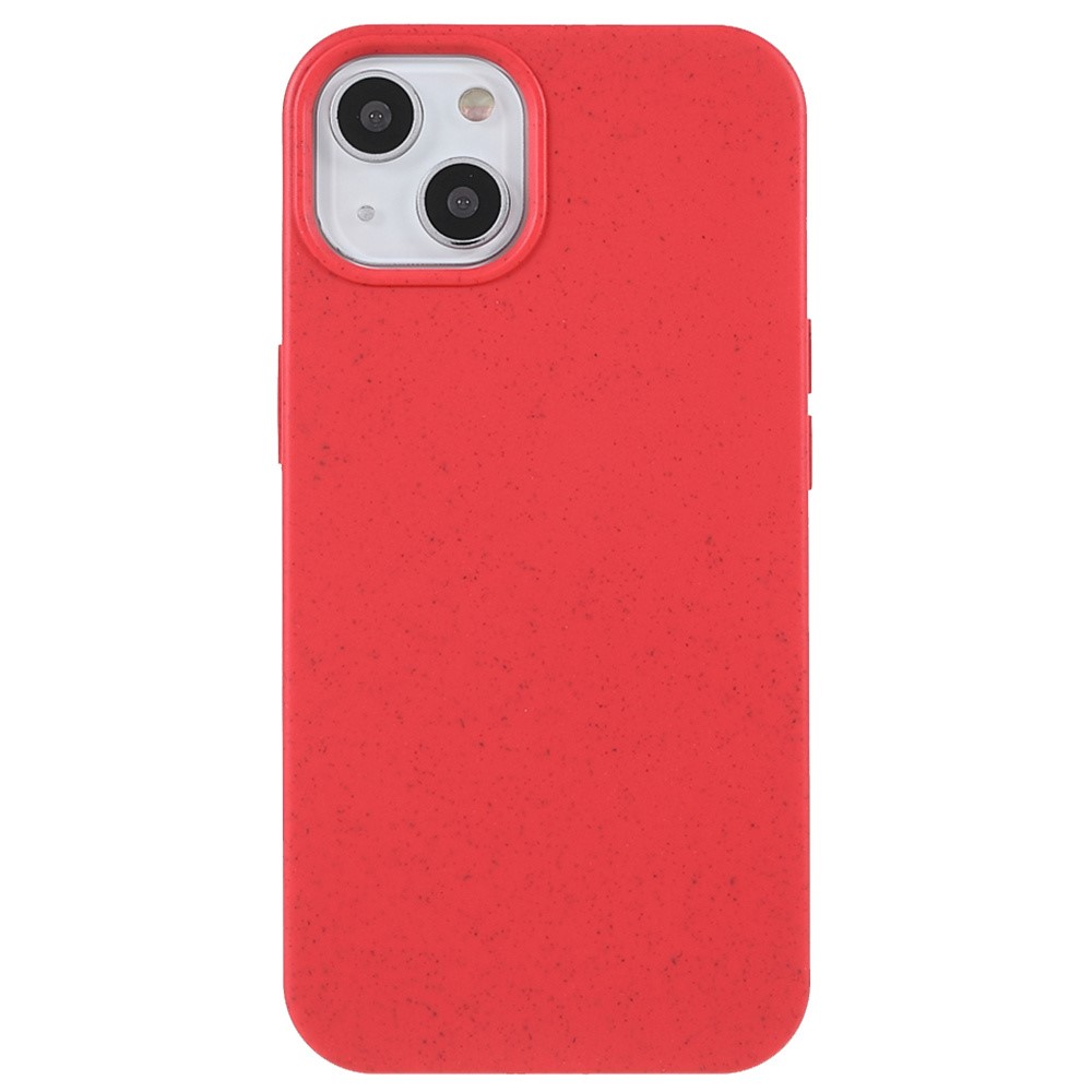 Bulk Purchasing For iPhone 14 Case Biodegradable Wheat Straw + TPU Eco-Friendly Phone Cover - Red
