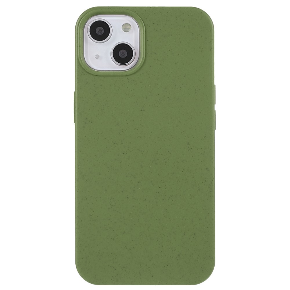 Bulk Purchasing For iPhone 14 Plus Case Biodegradable Wheat Straw + TPU Eco-Friendly Phone Cover - Army Green