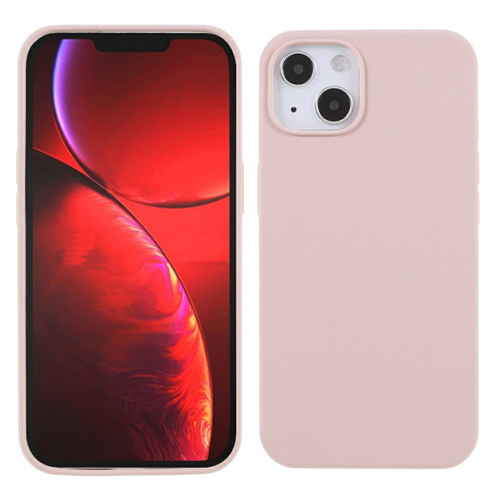 For iPhone 15 Plus Case Solid Silicone Shockproof Phone Back Cover - Pink