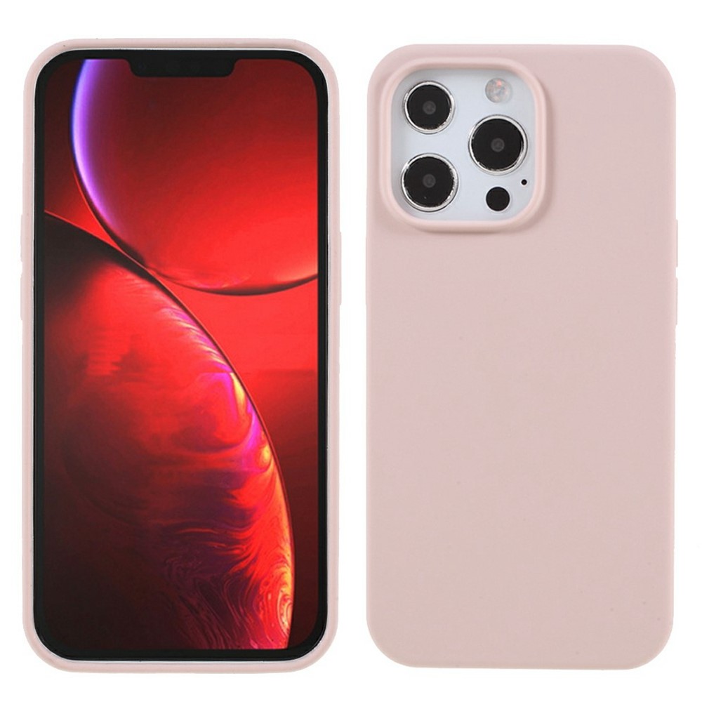 For iPhone 15 Pro Max Case Solid Silicone Shockproof Phone Back Cover - Pink