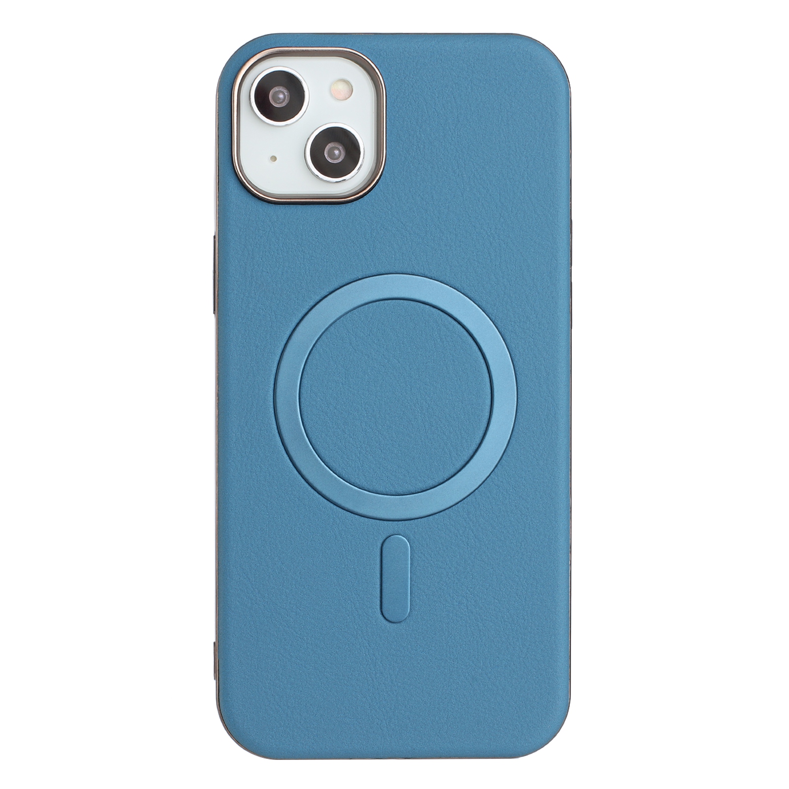 For iPhone 14 Pro Max Case BINFEN COLOR BF40 Compatible with MagSafe Electroplated PU + TPU Phone Back Cover - Baby Blue