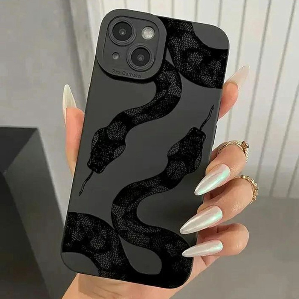 For iPhone 14 Case Snake Pattern TPU Phone Cover