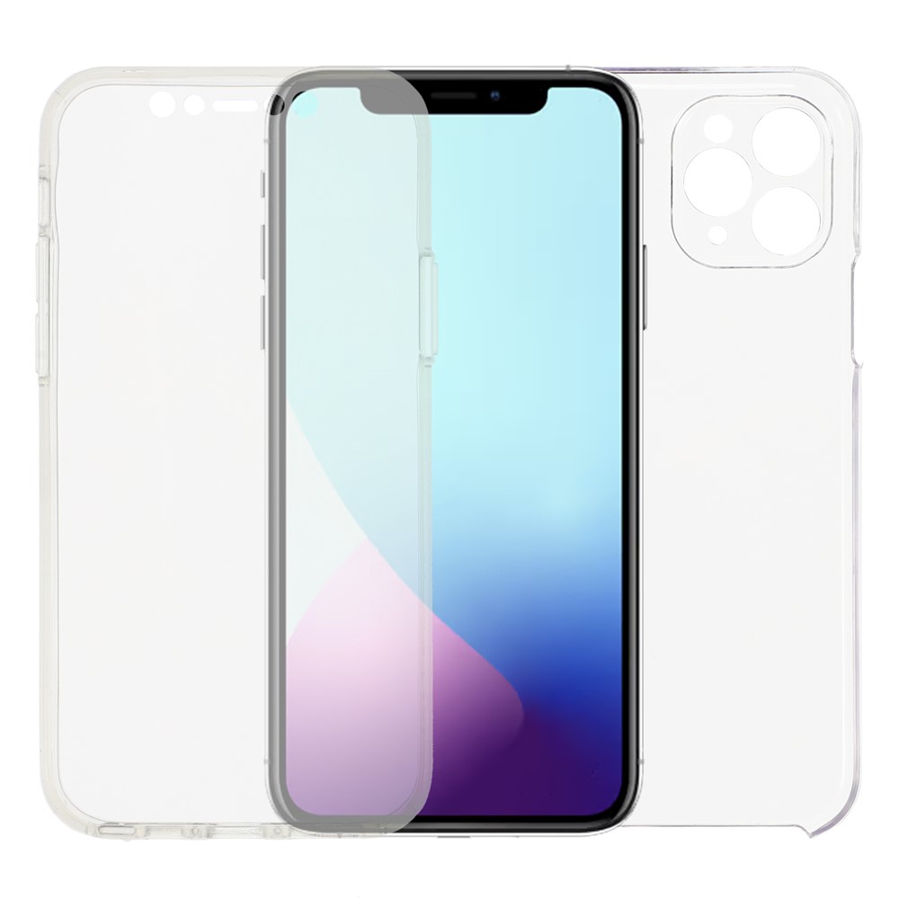 For iPhone 11 Pro Case TPU Frame Clear Acrylic Back Phone Cover with PET Film