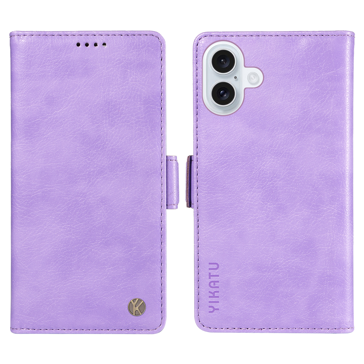 For iPhone 17 Case YIKATU YK-007 Litchi Texture PU Leather Wallet Phone Cover - Purple