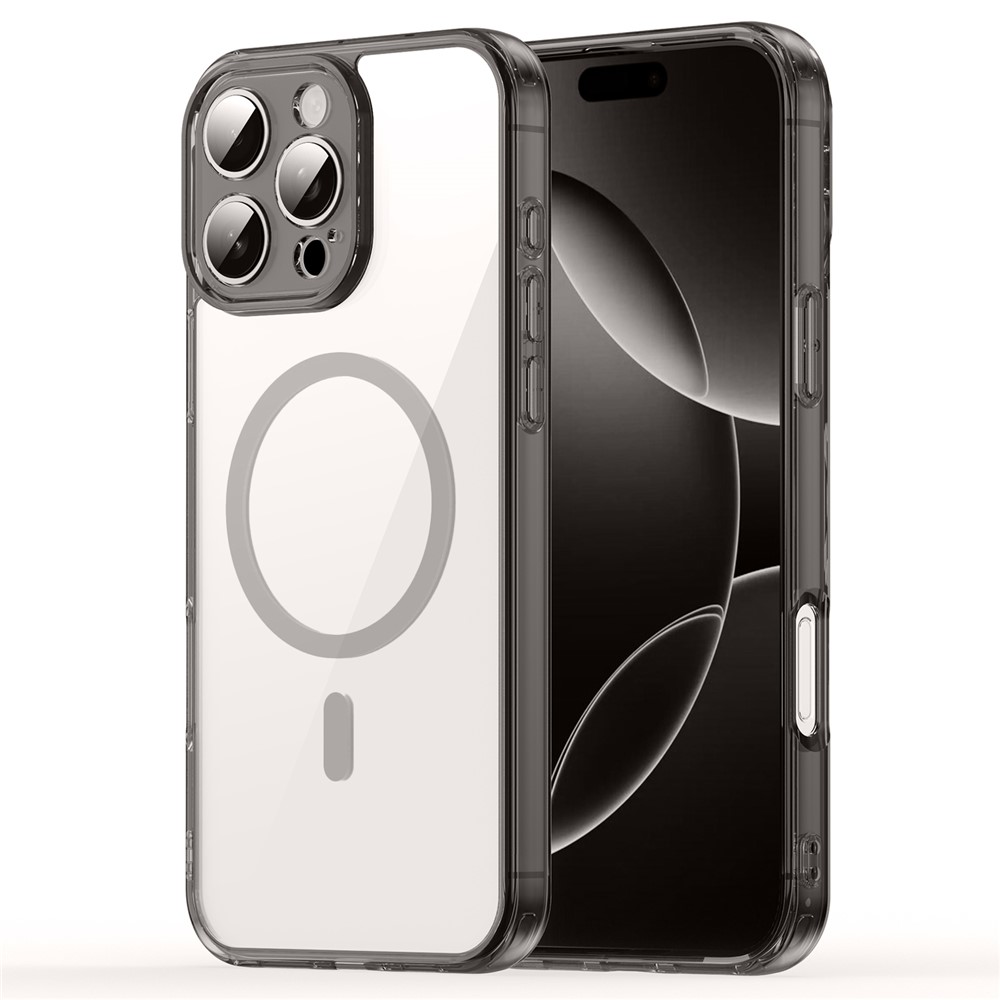 Bulk Purchasing For iPhone 15 Pro Max Magnetic Case TPU Acrylic Phone Back Cover Anti Yellowing - Black