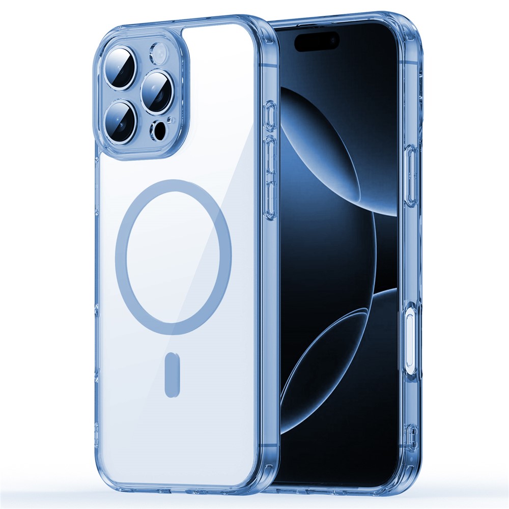 Bulk Purchasing For iPhone 15 Pro Max Magnetic Case TPU Acrylic Phone Back Cover Anti Yellowing - Blue