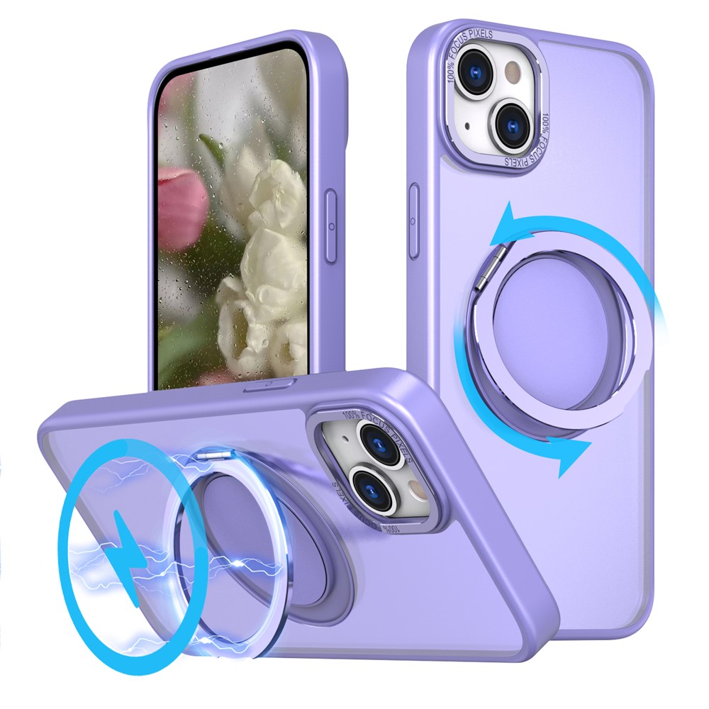 Bulk Purchasing For iPhone 14 Case Compatible with MagSafe Kickstand Acrylic TPU Phone Cover - Light Purple