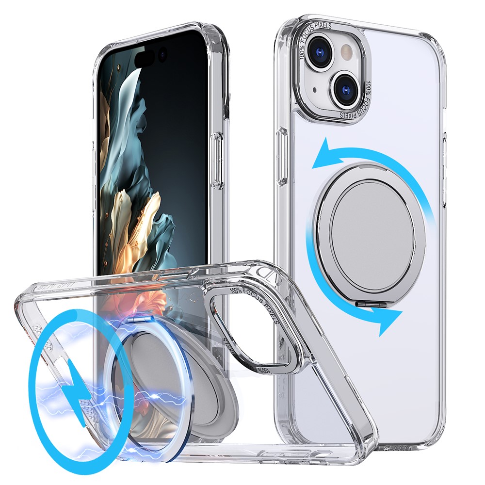 Bulk Purchasing For iPhone 13 Case Compatible with MagSafe Kickstand Acrylic TPU Phone Cover - Transparent