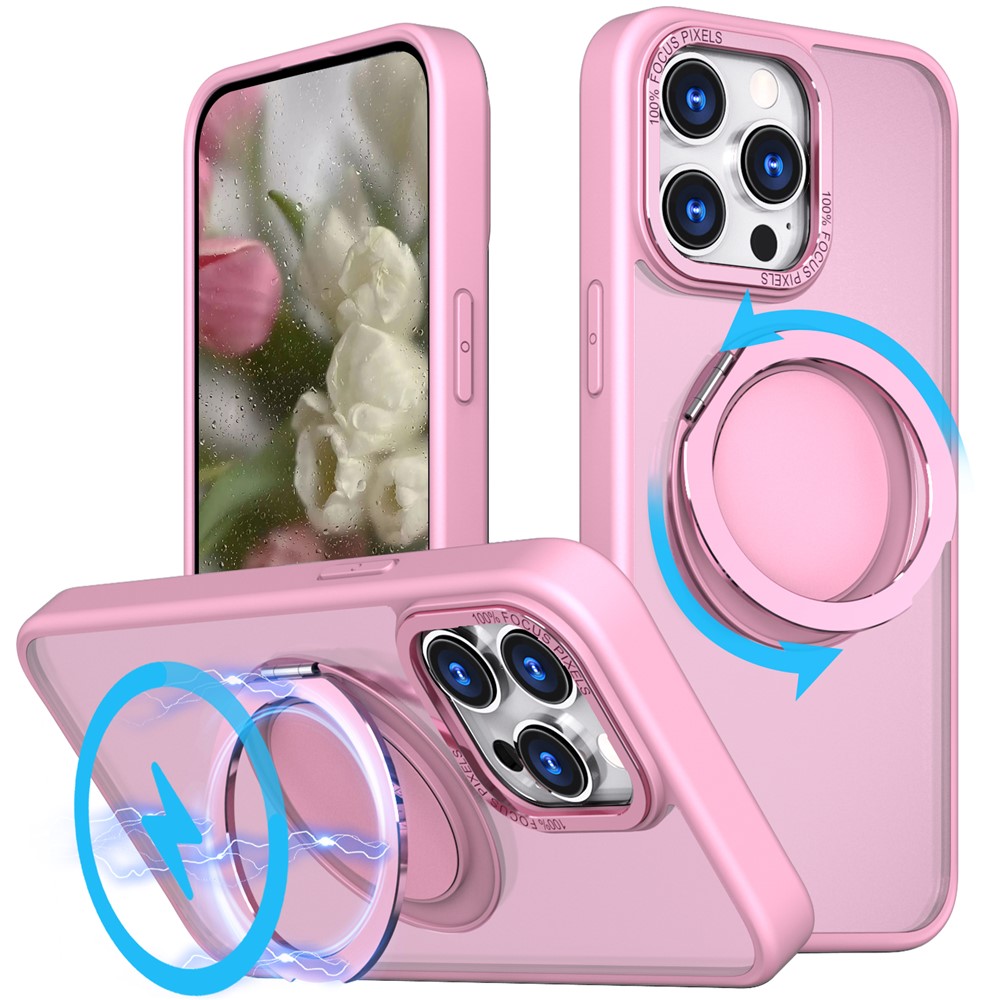 Bulk Purchasing For iPhone 13 Pro Case Compatible with MagSafe Kickstand Acrylic TPU Phone Cover - Pink