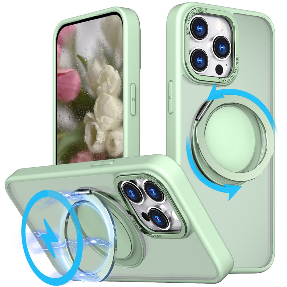 Bulk Purchasing For iPhone 14 Pro Max Case Compatible with MagSafe Kickstand Acrylic TPU Phone Cover - Light Green