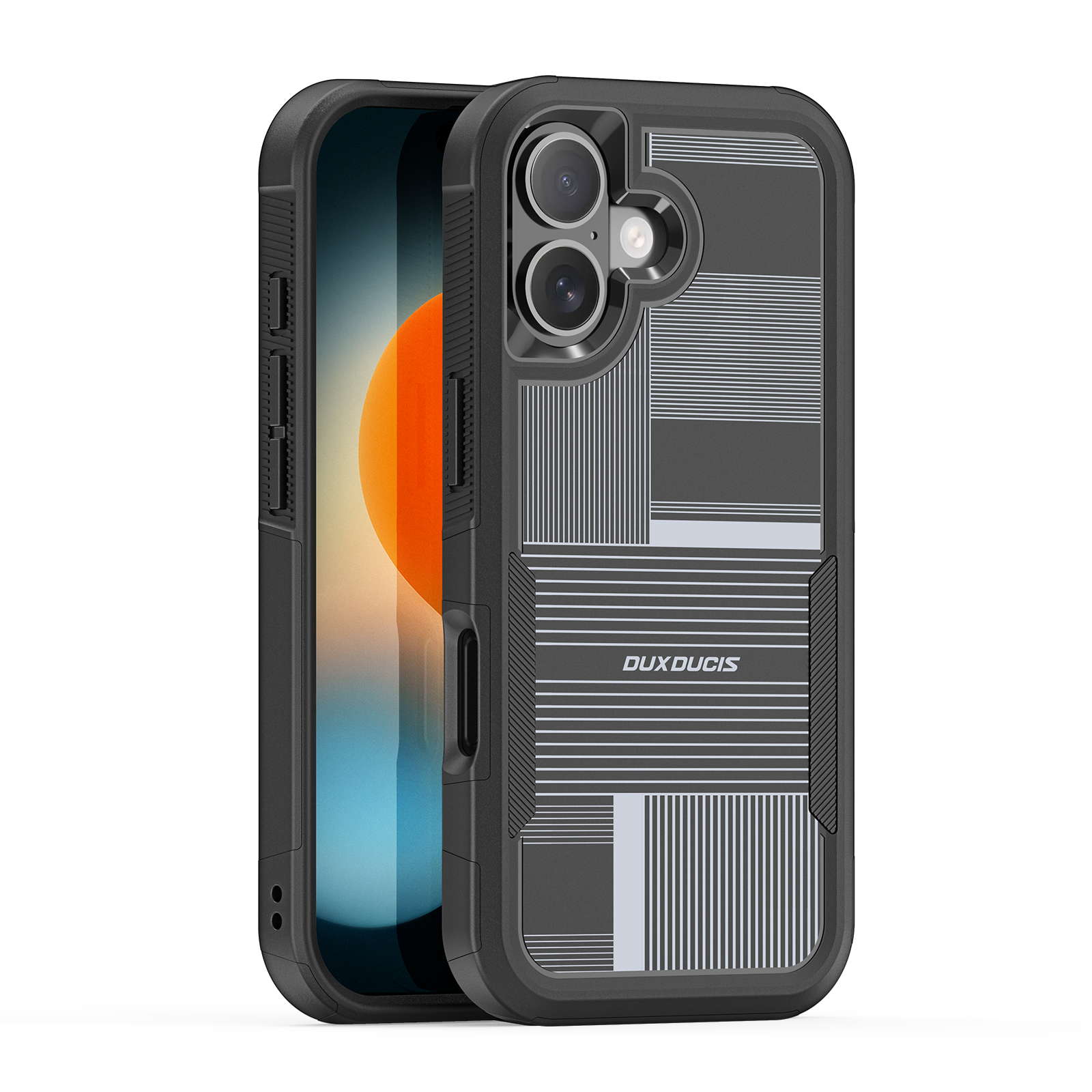 For iPhone 17 Magnetic Case DUX DUCIS SHLD Series 10FT Drop Protection PC + TPU Phone Cover - Umbra?Pattern