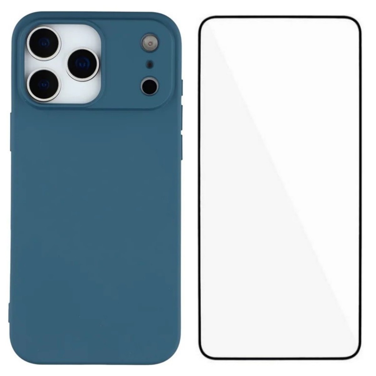 For iPhone 17 Pro Phone Case WANLONFENG RB2 Series TPU Back Cover with Tempered Glass - Sapphire