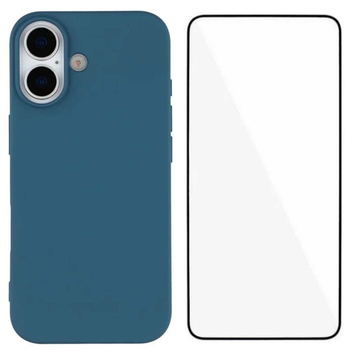 For iPhone 17 Phone Case WANLONFENG RB2 Series TPU Back Cover with Tempered Glass - Sapphire