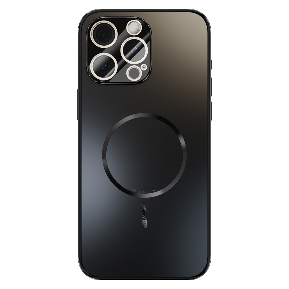 ABEEL For iPhone 14 Pro Case Compatible with MagSafe TPU PC Cooling Matte Phone Back Cover with Lens Film - Black
