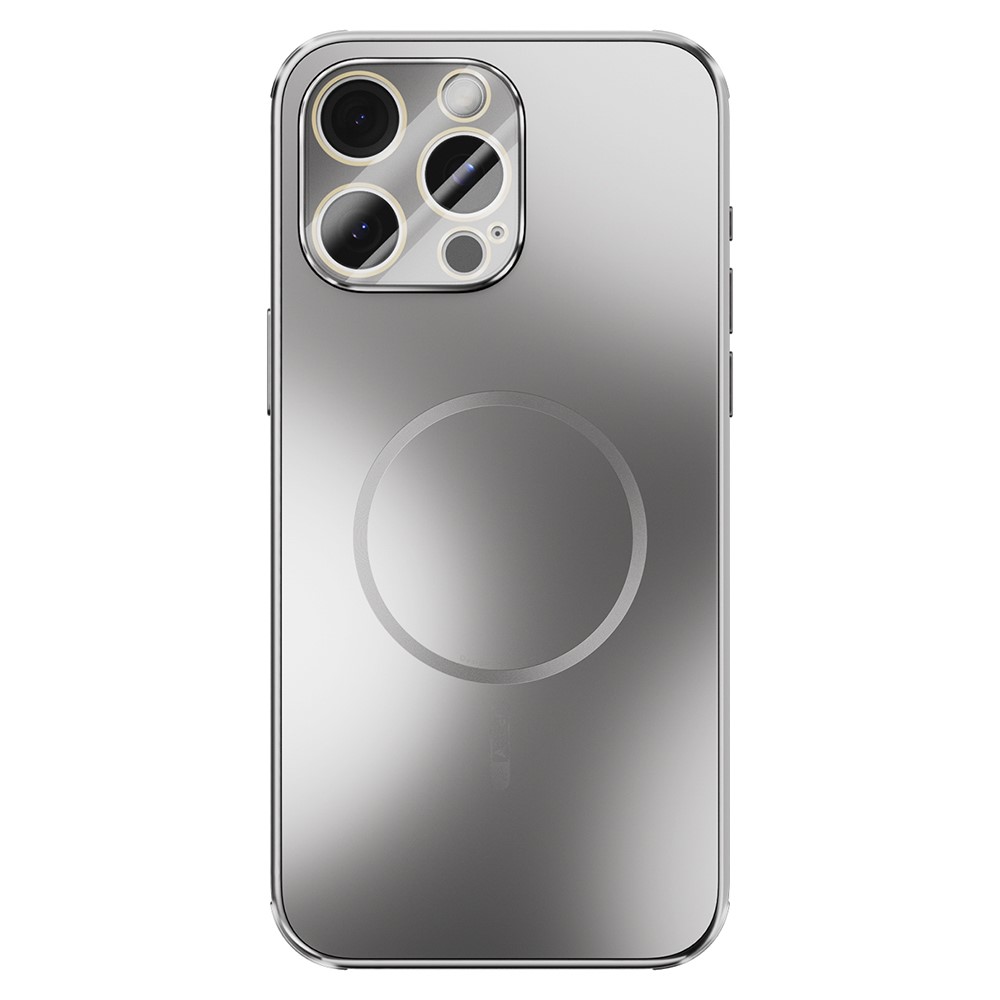 ABEEL For iPhone 14 Pro Case Compatible with MagSafe TPU PC Cooling Matte Phone Back Cover with Lens Film - Titanium Grey