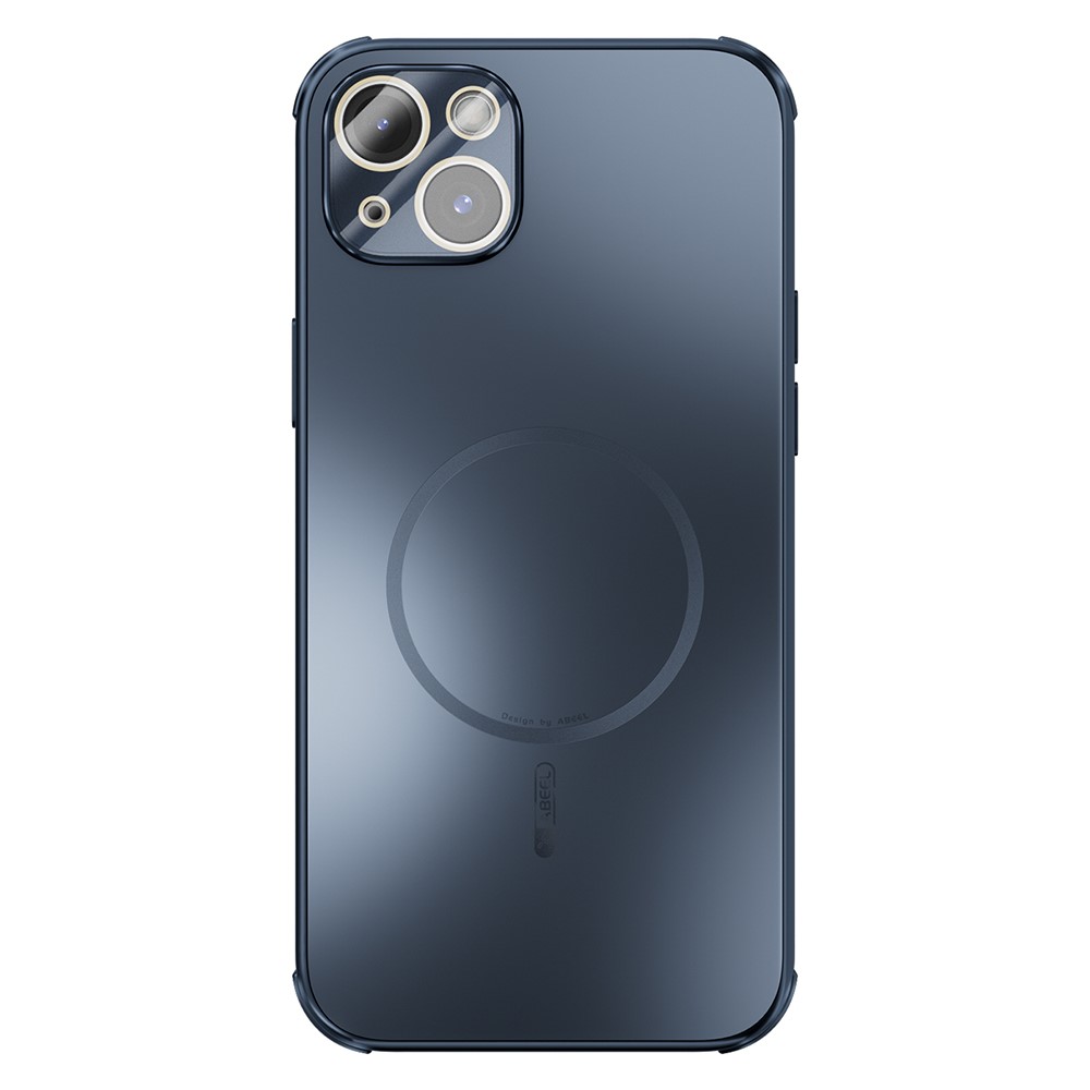 ABEEL For iPhone 15 Plus Case Compatible with MagSafe TPU PC Cooling Matte Phone Back Cover with Lens Film - Blue