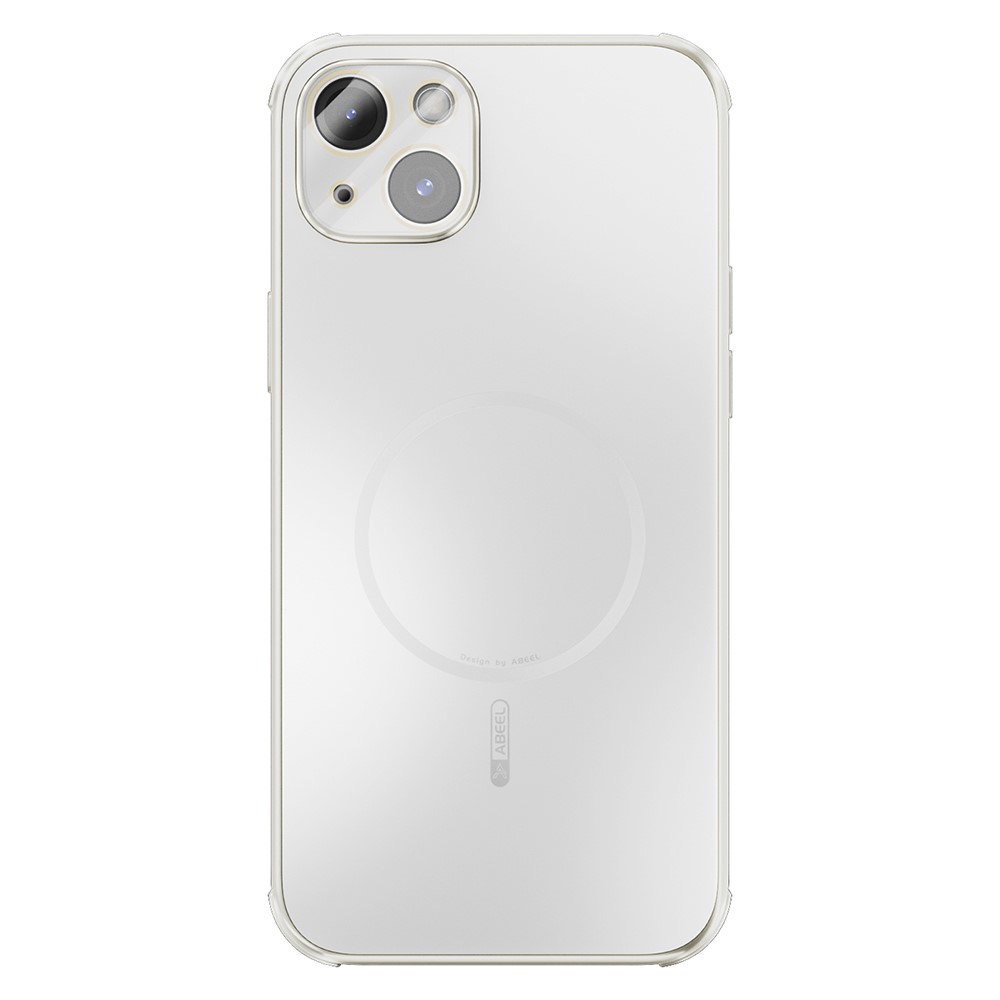 ABEEL For iPhone 15 Plus Case Compatible with MagSafe TPU PC Cooling Matte Phone Back Cover with Lens Film - White