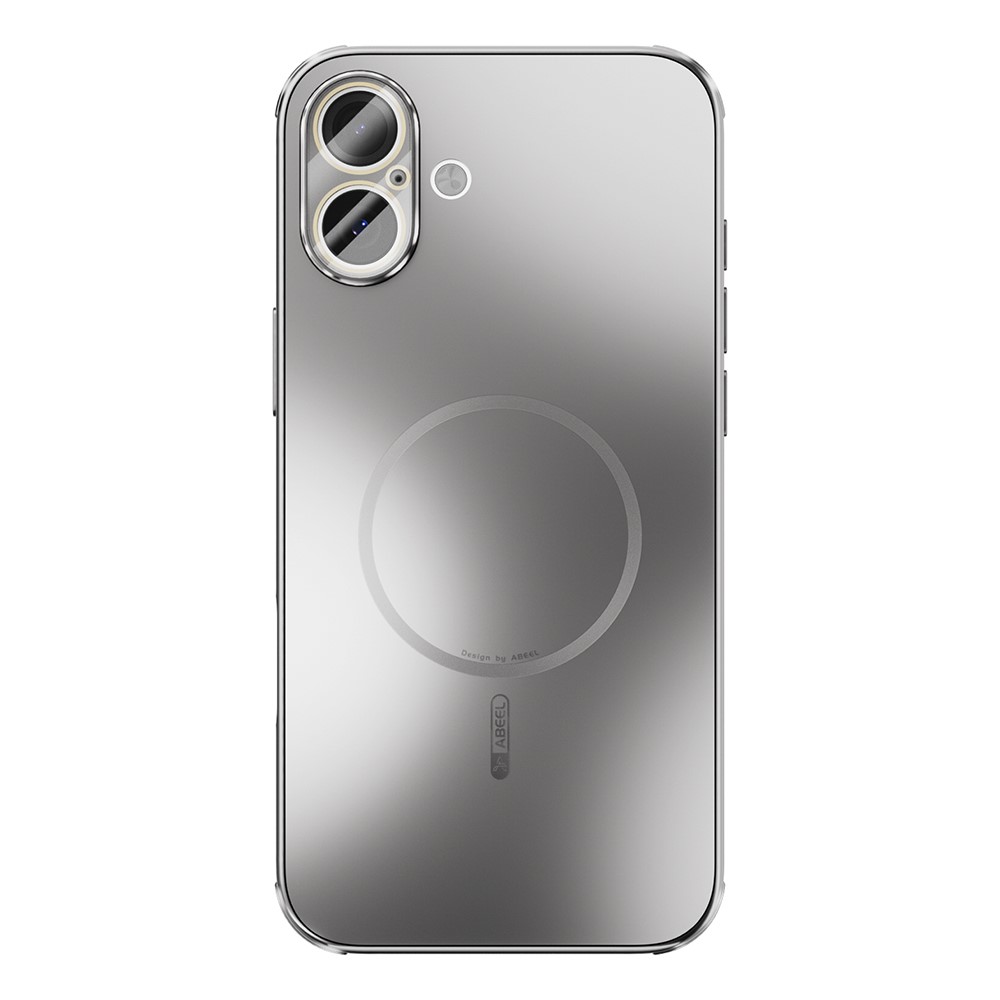 ABEEL For iPhone 16 Plus Case Compatible with MagSafe TPU PC Cooling Matte Phone Back Cover with Lens Film - Titanium Grey