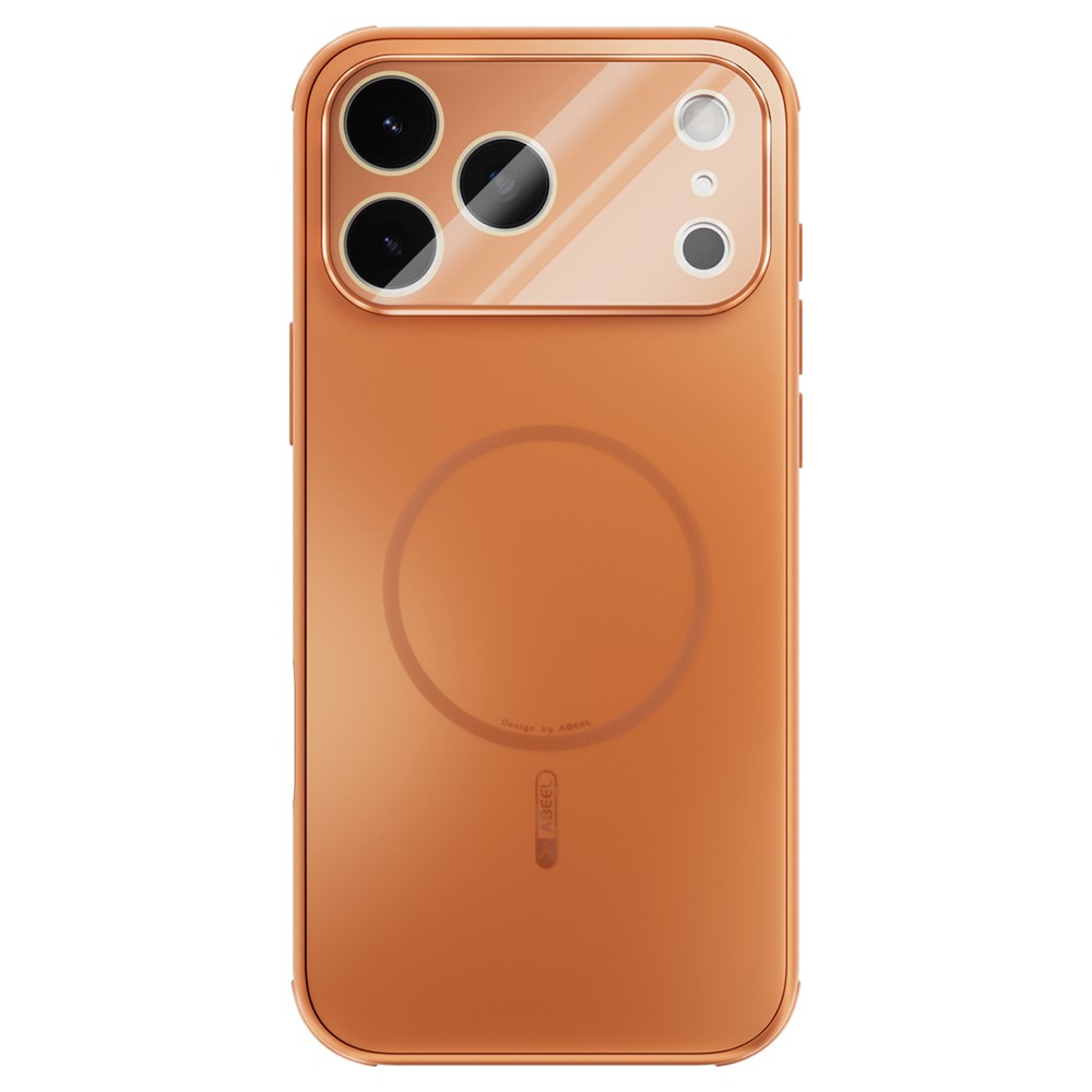 ABEEL For iPhone 17 Pro Case Compatible with MagSafe TPU PC Cooling Matte Phone Back Cover with Lens Film - Orange