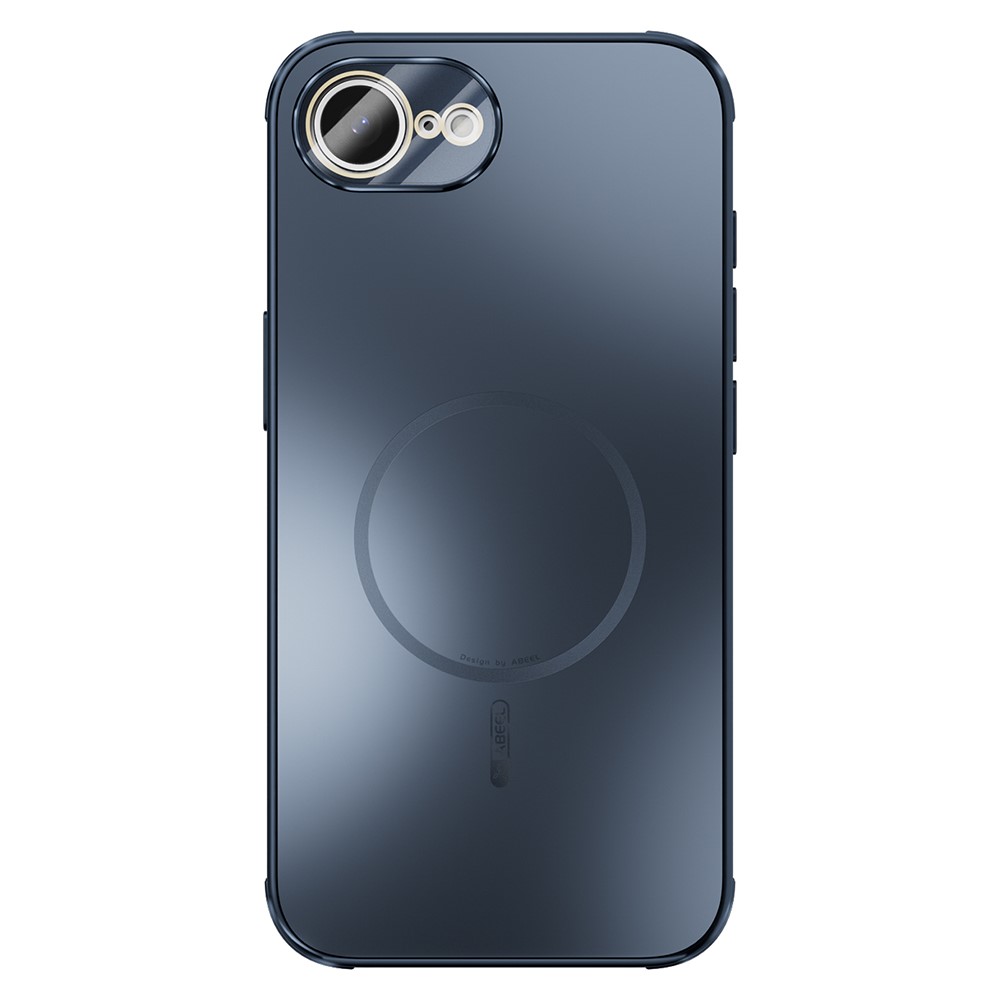 ABEEL For iPhone 16e Case Compatible with MagSafe TPU PC Cooling Matte Phone Back Cover with Lens Film - Blue