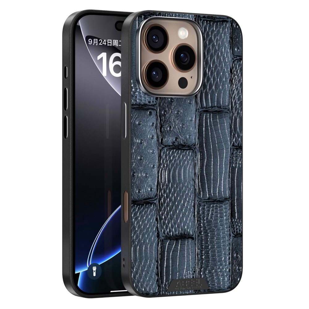 ABEEL For iPhone 16 Pro Max Case Compatible with MagSafe Beast Texture Micro-Embossing Back Cover - Blue