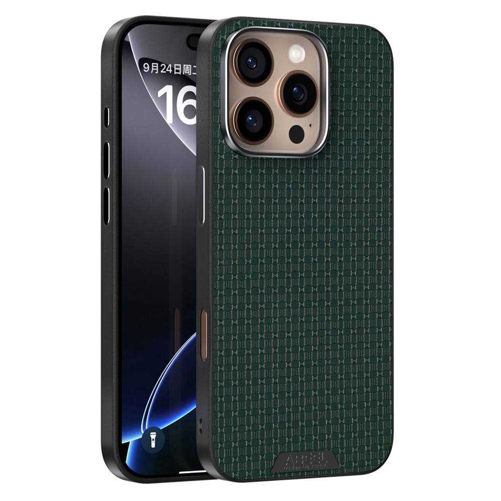 ABEEL For iPhone 16 Pro Case Compatible with MagSafe Textured Micro-Embossing Back Cover - Green