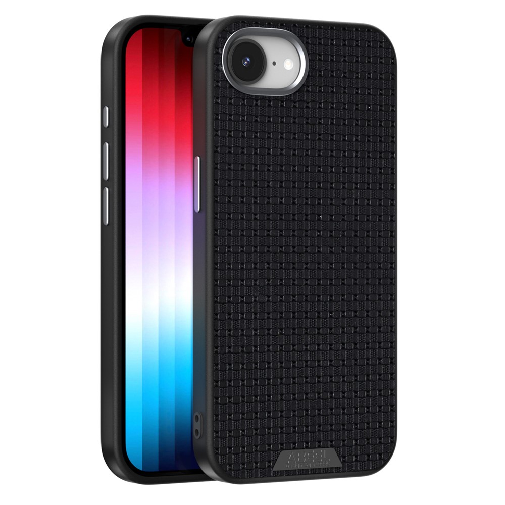 ABEEL For iPhone 16e Case Compatible with MagSafe Textured Micro-Embossing Back Cover - Black