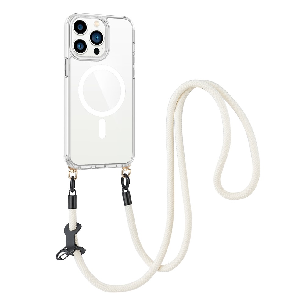 Bulk Purchasing For iPhone 15 Pro Max Case Compatible with MagSafe TPU Acrylic Phone Back Cover with Strap - Transparent