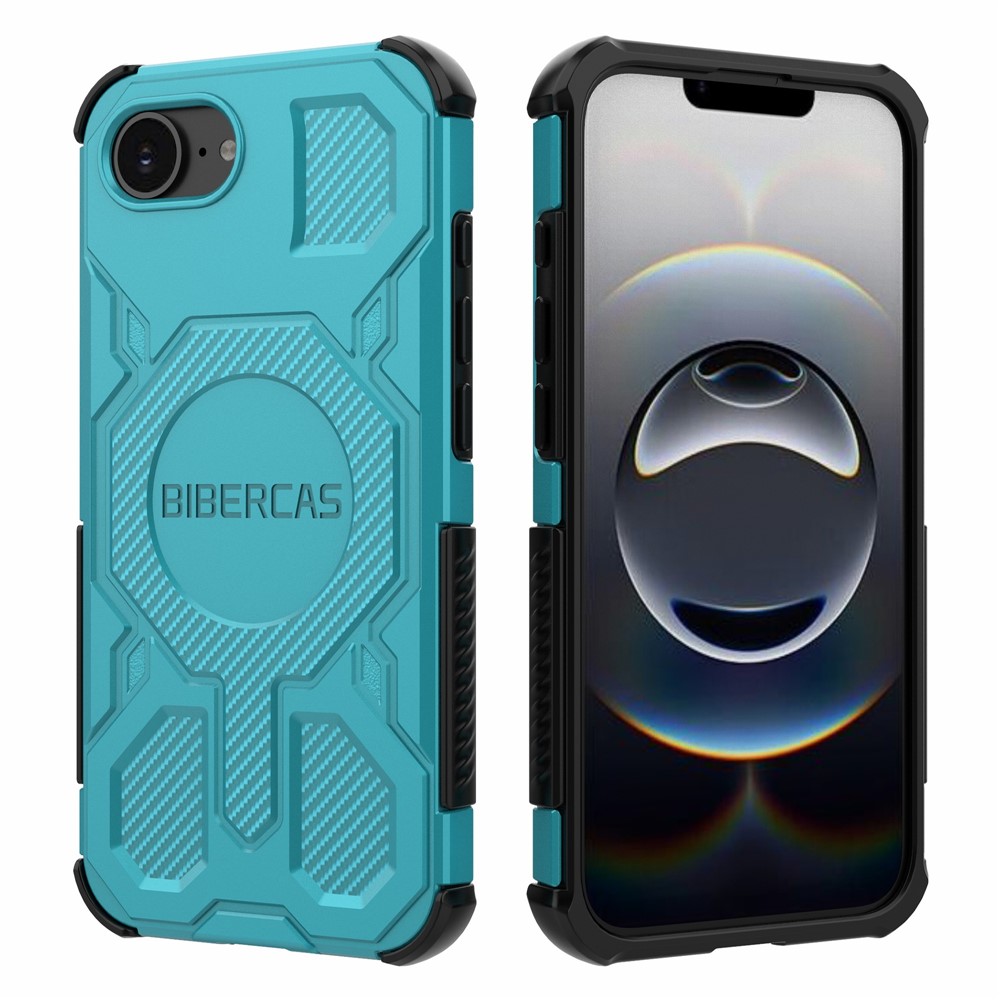 BIBERCAS J-16 Series For iPhone 16e Case Compatible with MagSafe Anti Drop TPU + PC Phone Cover - Baby Blue