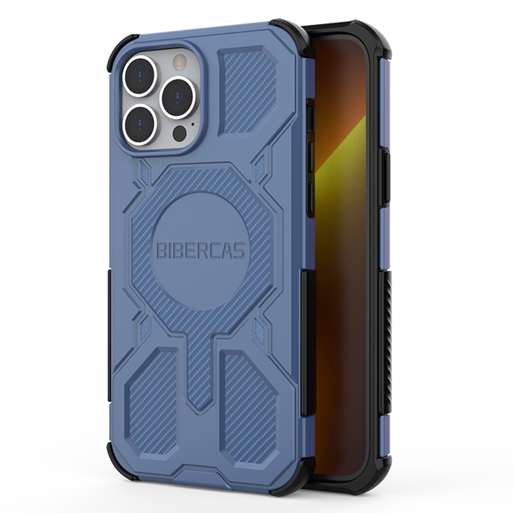 BIBERCAS J-16 Series For iPhone 13 Pro Case Compatible with MagSafe Anti Drop TPU + PC Phone Cover - Blue