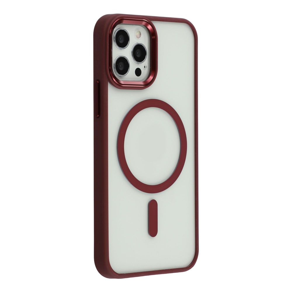 For iPhone 12 / 12 Pro Case Compatible with MagSafe Anti-Drop TPU+PC Phone Cover - Plum