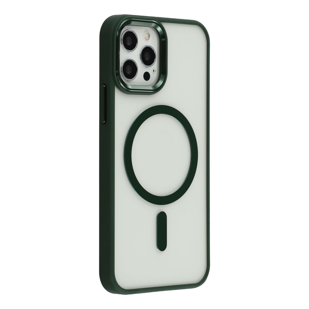 For iPhone 12 / 12 Pro Case Compatible with MagSafe Anti-Drop TPU+PC Phone Cover - Green