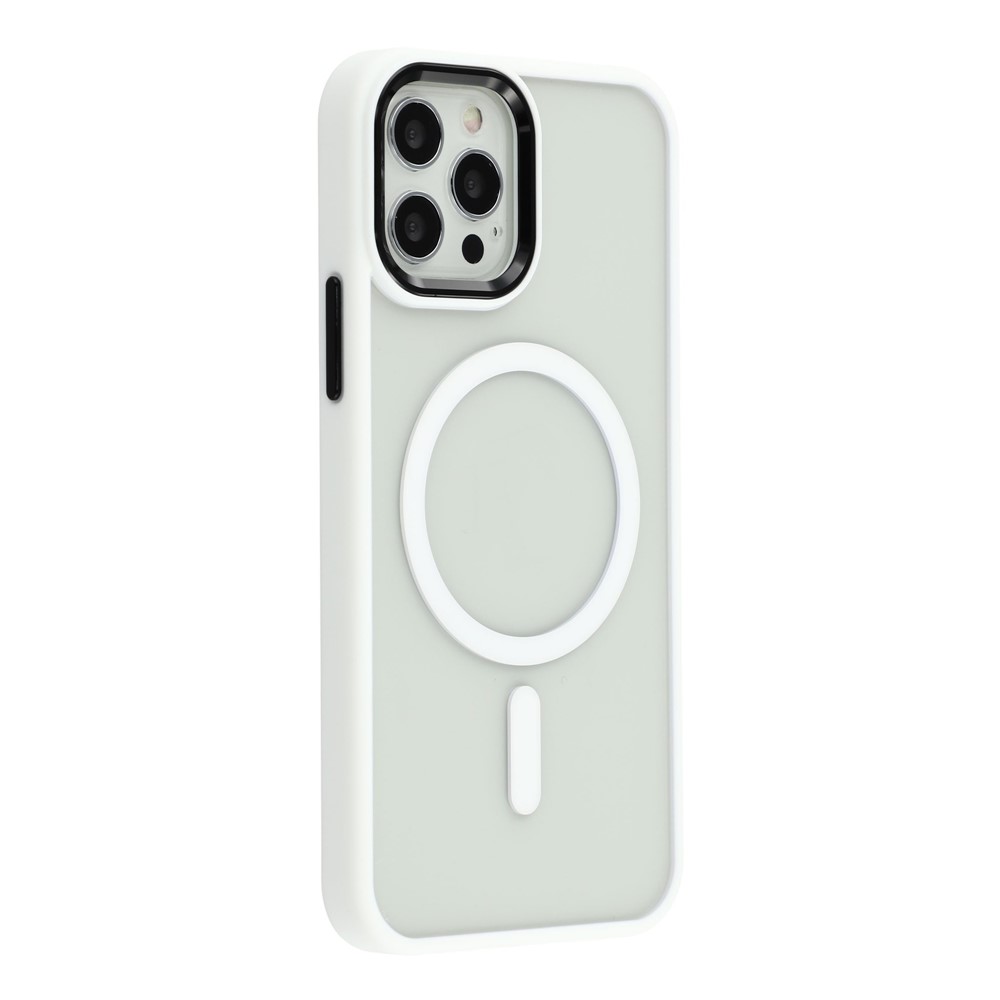 For iPhone 12 / 12 Pro Case Compatible with MagSafe Anti-Drop TPU+PC Phone Cover - White