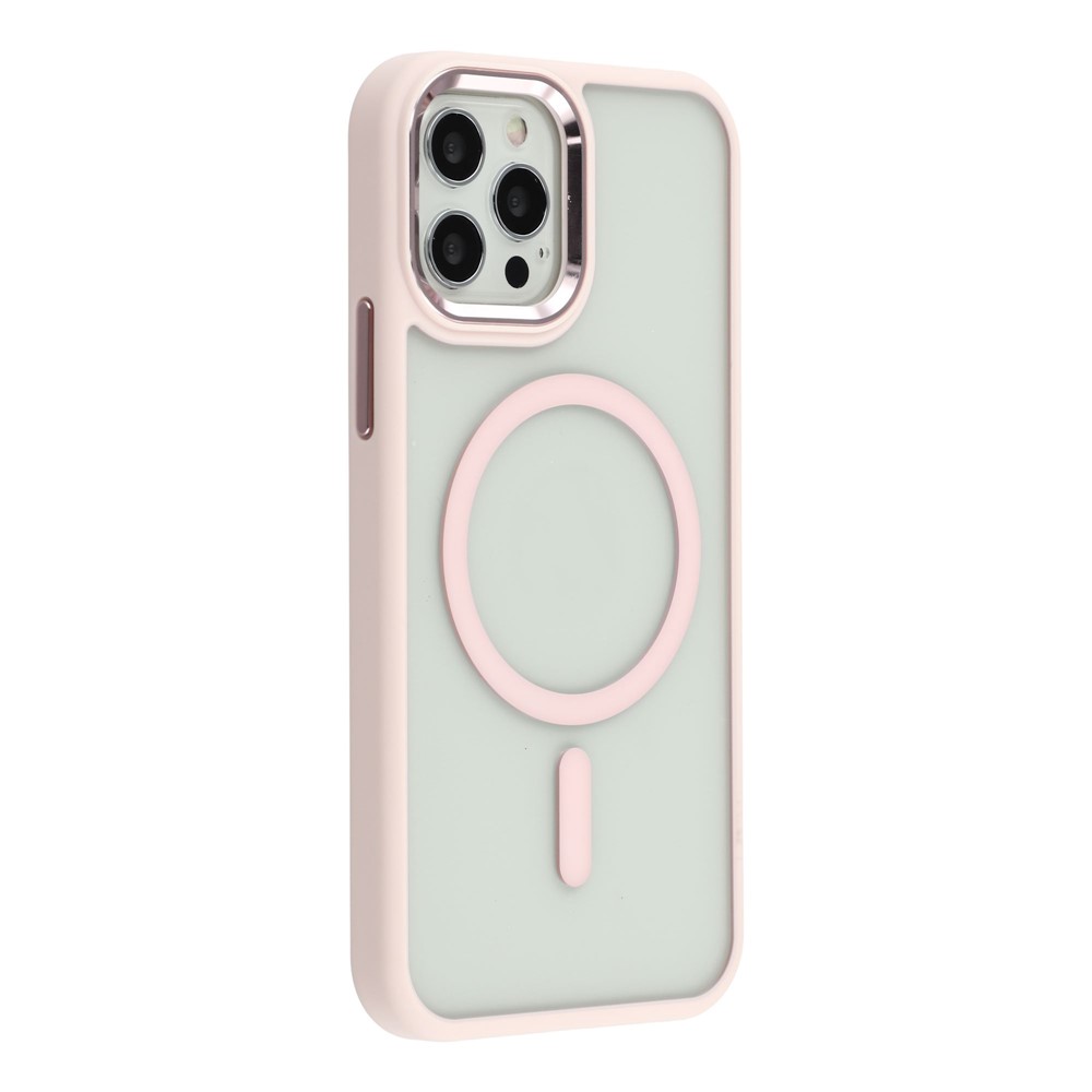 For iPhone 12 / 12 Pro Case Compatible with MagSafe Anti-Drop TPU+PC Phone Cover - Pink