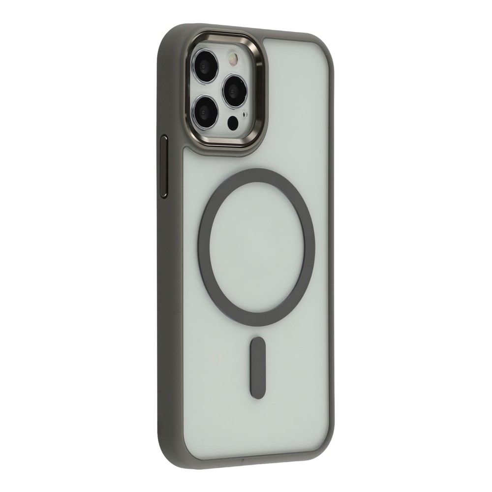 For iPhone 12 / 12 Pro Case Compatible with MagSafe Anti-Drop TPU+PC Phone Cover - Titanium Grey