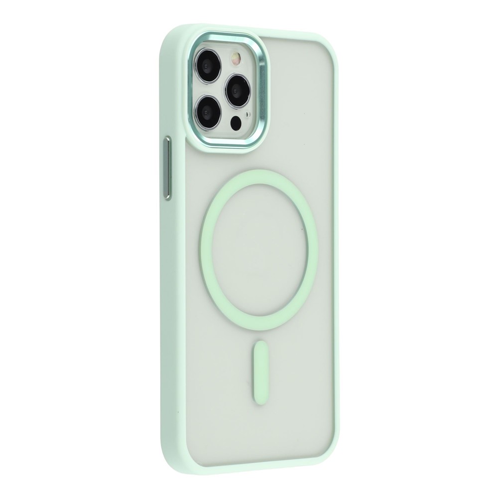 For iPhone 12 / 12 Pro Case Compatible with MagSafe Anti-Drop TPU+PC Phone Cover - Light Green