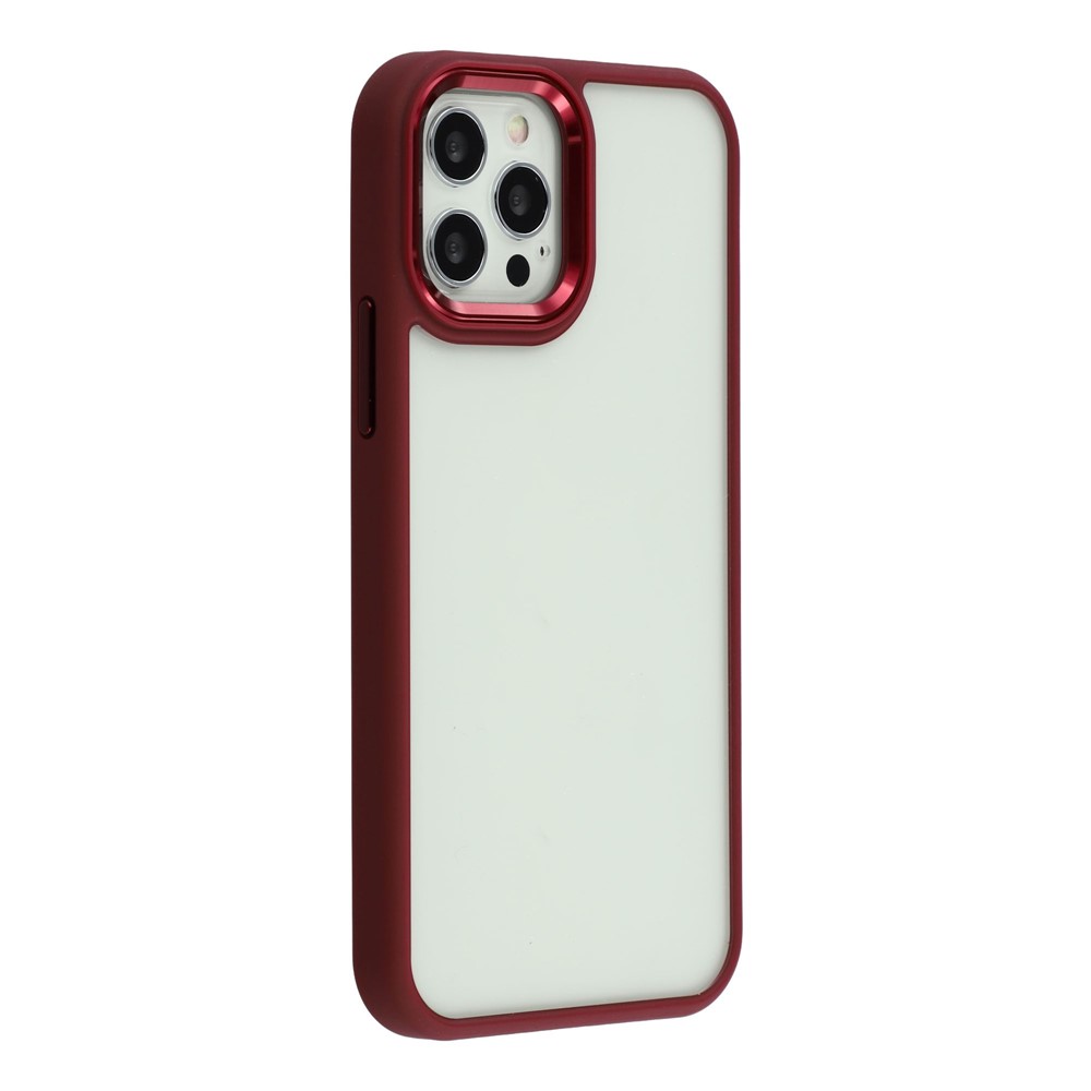 For iPhone 12 / 12 Pro Case Anti-Drop TPU + PC Clear Phone Back Cover - Plum